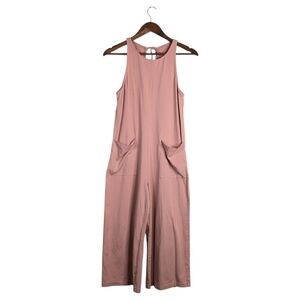 Back Beat Rags Organic Cotton Everyday Jumpsuit XS Blush Pink Sustainable Minima